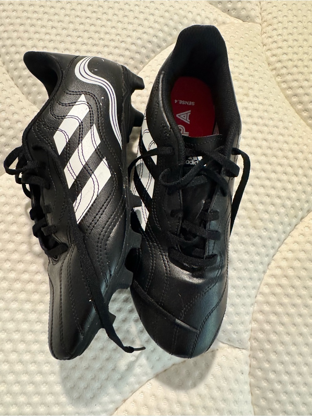 adidas Men’s Black and White Soccer Cleats